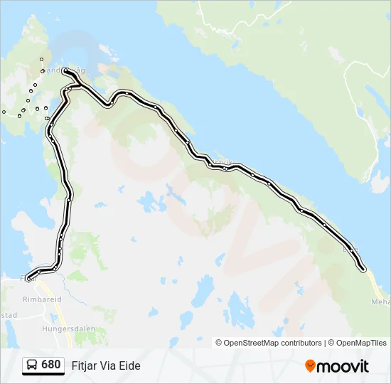 680 Bus Line Map