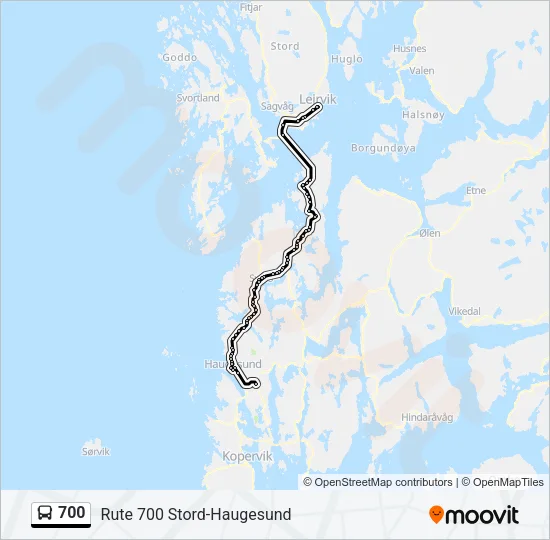 700 Bus Line Map