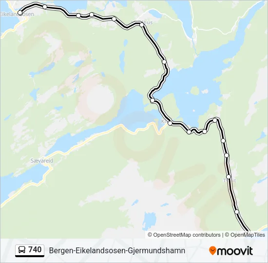 740 Bus Line Map