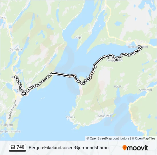740 Bus Line Map