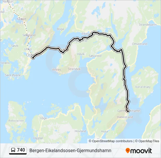740 Bus Line Map