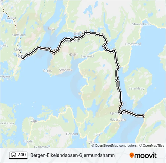 740 Bus Line Map