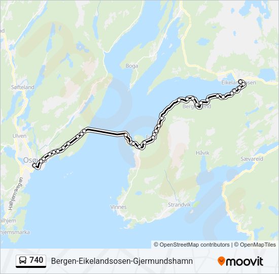 740 Bus Line Map