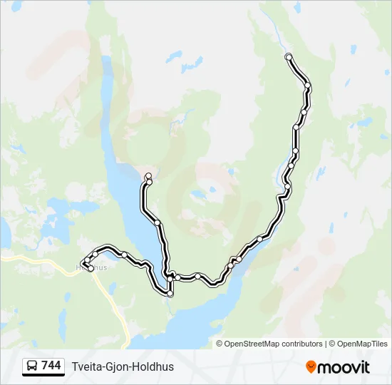 744 Bus Line Map
