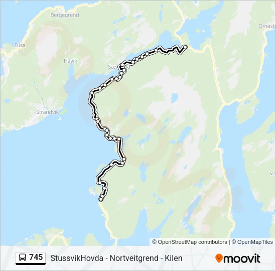 745 Bus Line Map