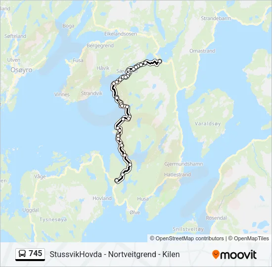 745 Bus Line Map