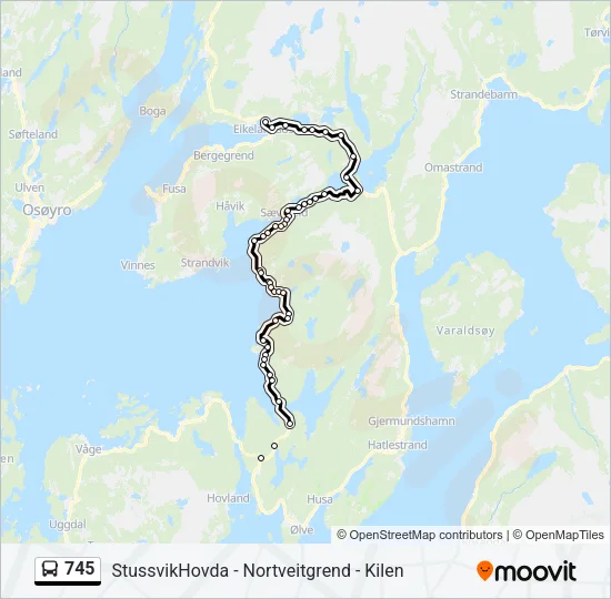 745 Bus Line Map