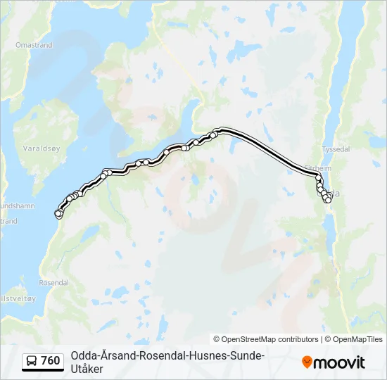 760 Bus Line Map
