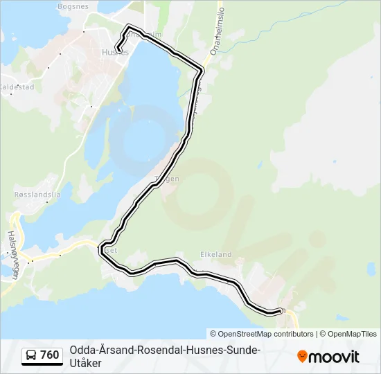 760 Bus Line Map
