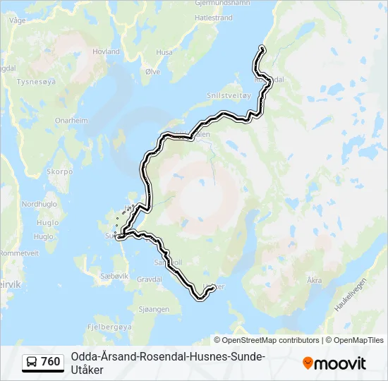 760 Bus Line Map