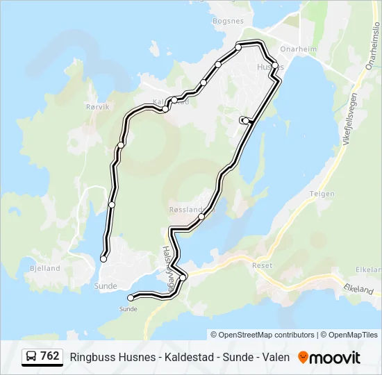 762 Bus Line Map