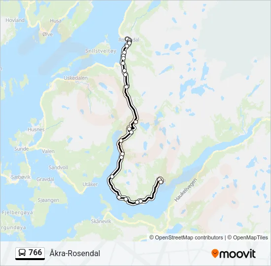 766 Bus Line Map