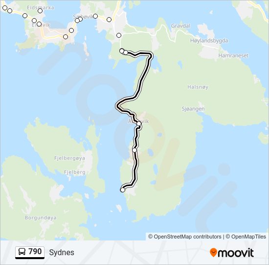 790 Bus Line Map