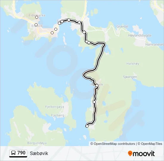 790 Bus Line Map