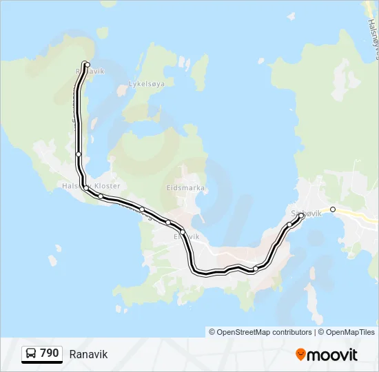 790 Bus Line Map