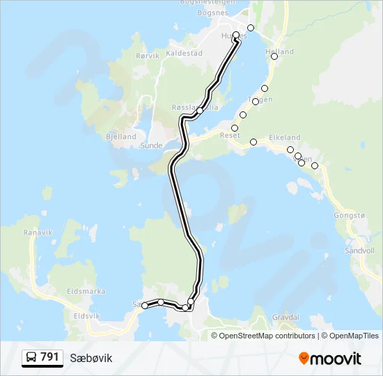 791 Bus Line Map