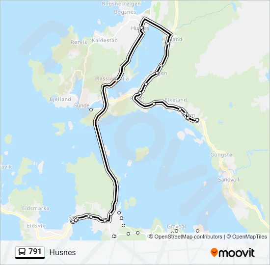 791 Bus Line Map