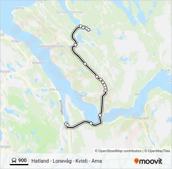 900 Bus Line Map