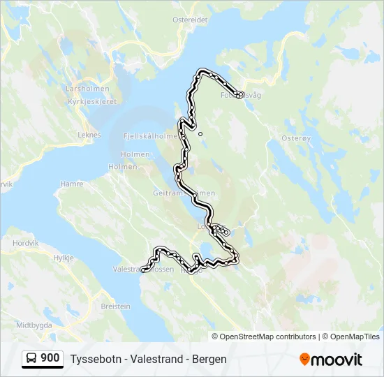 900 Bus Line Map