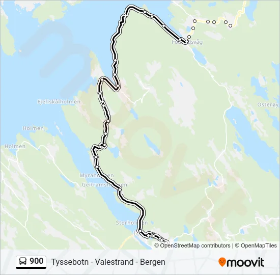 900 Bus Line Map