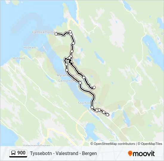 900 Bus Line Map