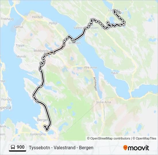 900 Bus Line Map