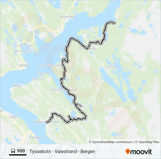 900 Bus Line Map