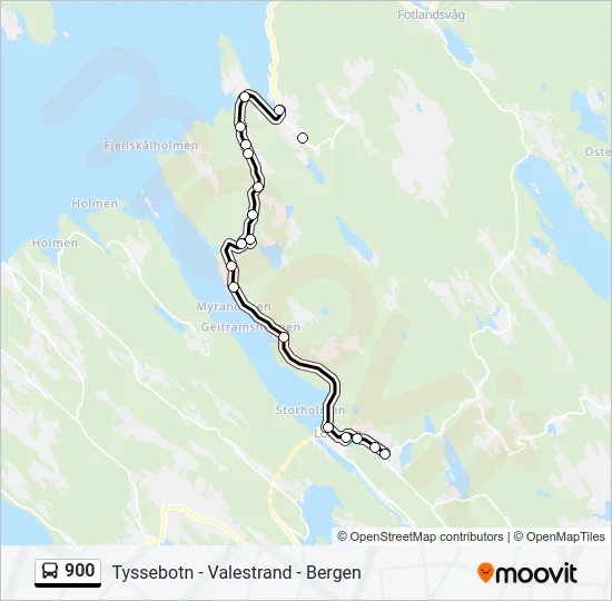 900 Bus Line Map
