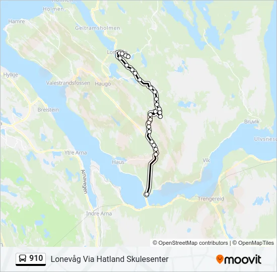 910 Bus Line Map