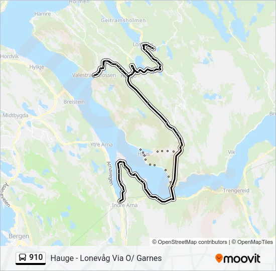 910 Bus Line Map