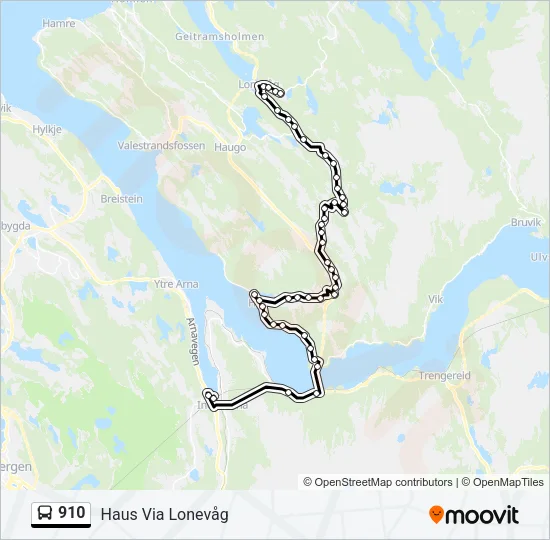 910 Bus Line Map