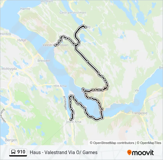 910 Bus Line Map