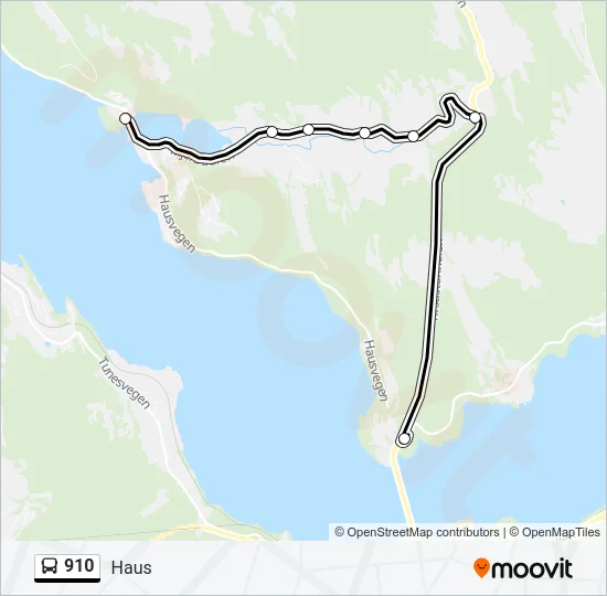 910 Bus Line Map