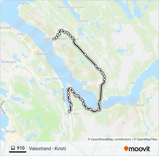 910 Bus Line Map