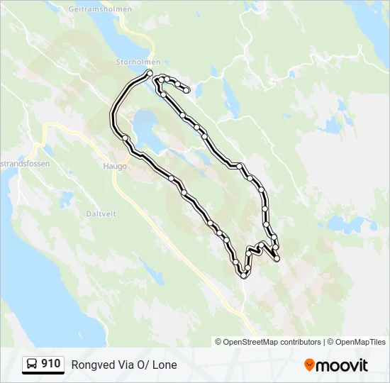 910 Bus Line Map