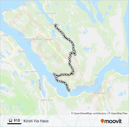 910 Bus Line Map