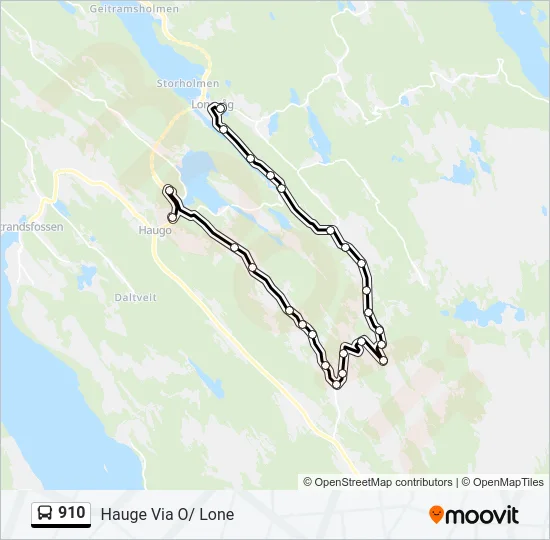 910 Bus Line Map