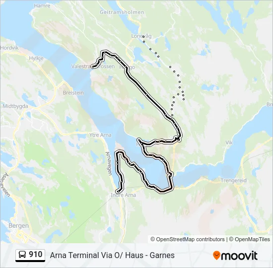 910 Bus Line Map