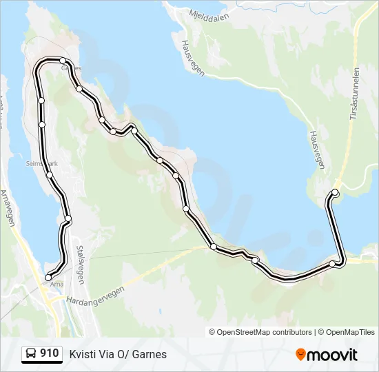 910 Bus Line Map