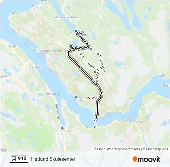 910 Bus Line Map