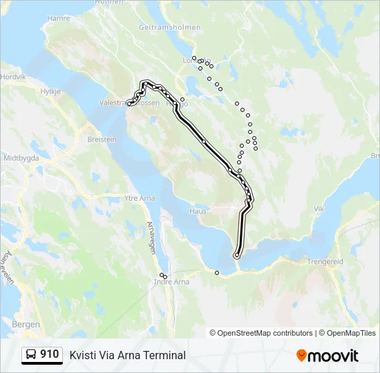 910 Bus Line Map