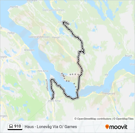 910 Bus Line Map