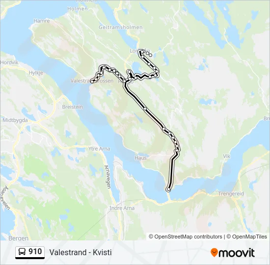 910 Bus Line Map