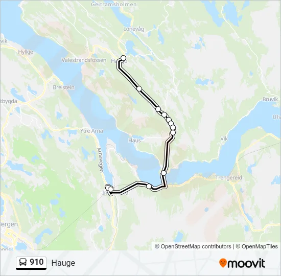 910 Bus Line Map