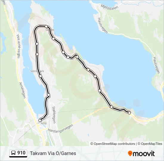 910 Bus Line Map