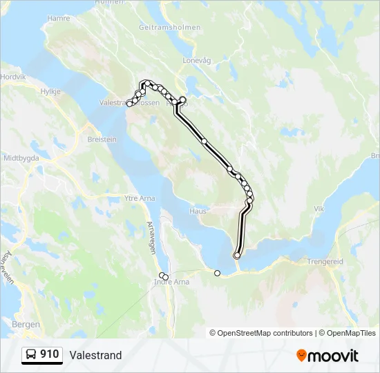 910 Bus Line Map