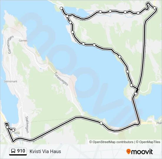 910 Bus Line Map