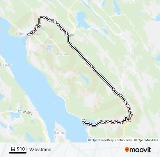 910 Bus Line Map