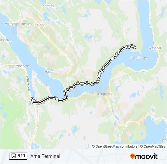 911 bus Line Map