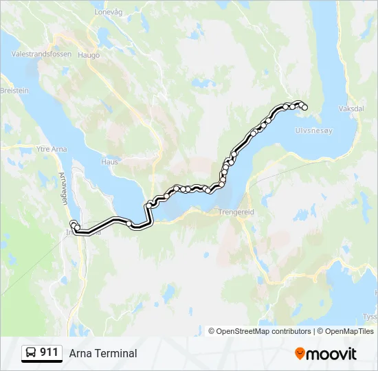 911 Bus Line Map